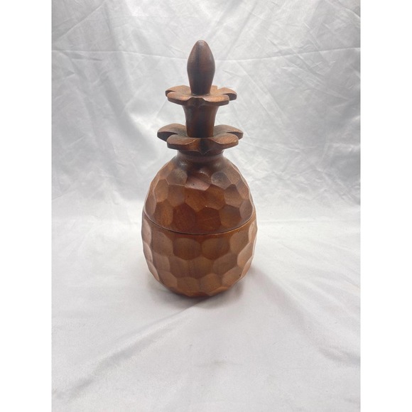 VTG carved wood pineapple - Picture 3 of 12